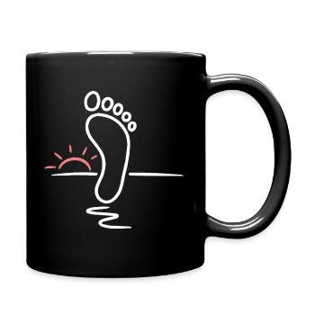 Vacation sea design for relaxing days at the beach - Full Colour Mug - black - Right