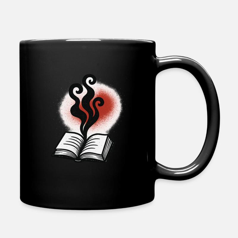 Der Funke der Fantasie eines Buches - Tasse einfarbig - Schwarz