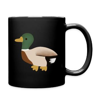 Canard colvert Illustration minimale - Mug uni - noir - Droite