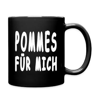 Pommes - Tasse einfarbig - Schwarz - Rechts