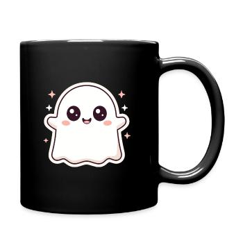 Kawaii Geist mit Glitzer – Halloween Cute - Tasse einfarbig - Schwarz - Rechts