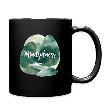 Mindfulness Nature Trail Illustration - Full Colour Mug - black - Right