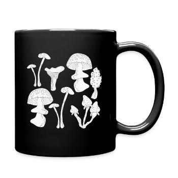 Cueillette de champignons en automne - Mug uni - noir - Droite