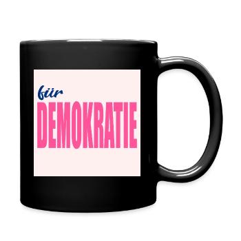 FÜR DEMOKRATIE WERTE - Tasse einfarbig - Schwarz - Rechts