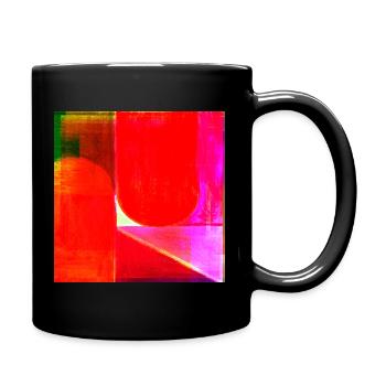 Géométrie du bloc de couleur néon - Mug uni - noir - Droite