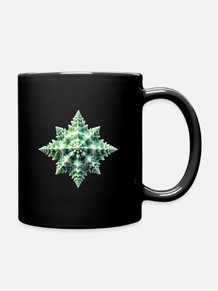Coque étoile verte - Mug uni - noir