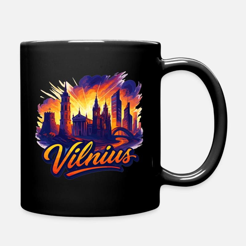 Vilnius Hauptstadt Litauen Baltikum Geschenk - Tasse einfarbig - Schwarz