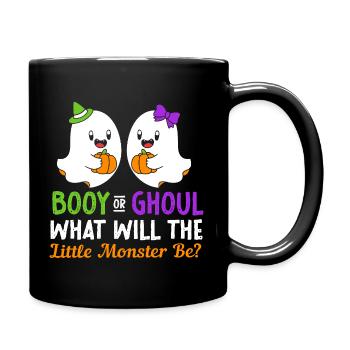 Gender Reveal Halloween Babyshower - Tasse einfarbig - Schwarz - Rechts