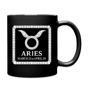 Zodiac sign Aries - Full Colour Mug - black - Right