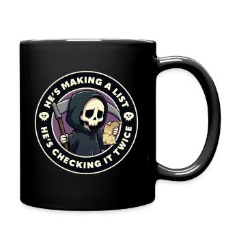 Il fait une liste, il la vérifie deux fois - Mug uni - noir - Droite