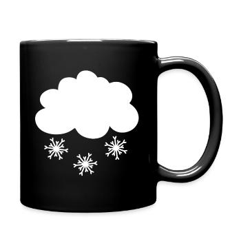 Snow Cloud with Snowflakes - Full Colour Mug - black - Right