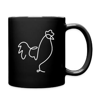 Chicken Sketch – Stylish Motif for Animal Lovers - Full Colour Mug - black - Right