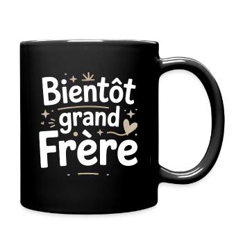soon to be a big brother - Full Colour Mug - black - Right