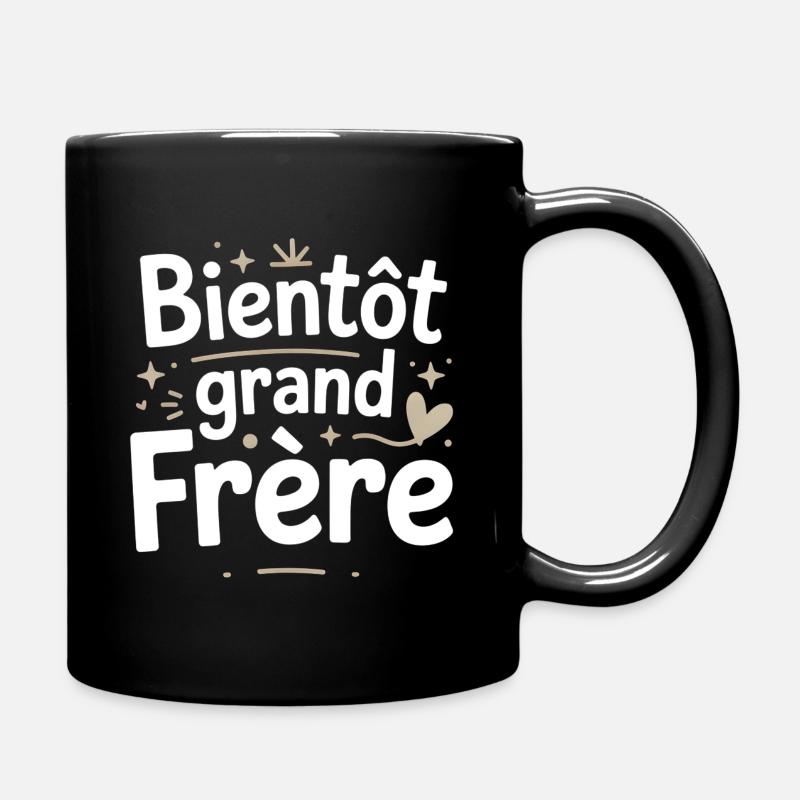 Bald ein großer Bruder - Tasse einfarbig - Schwarz