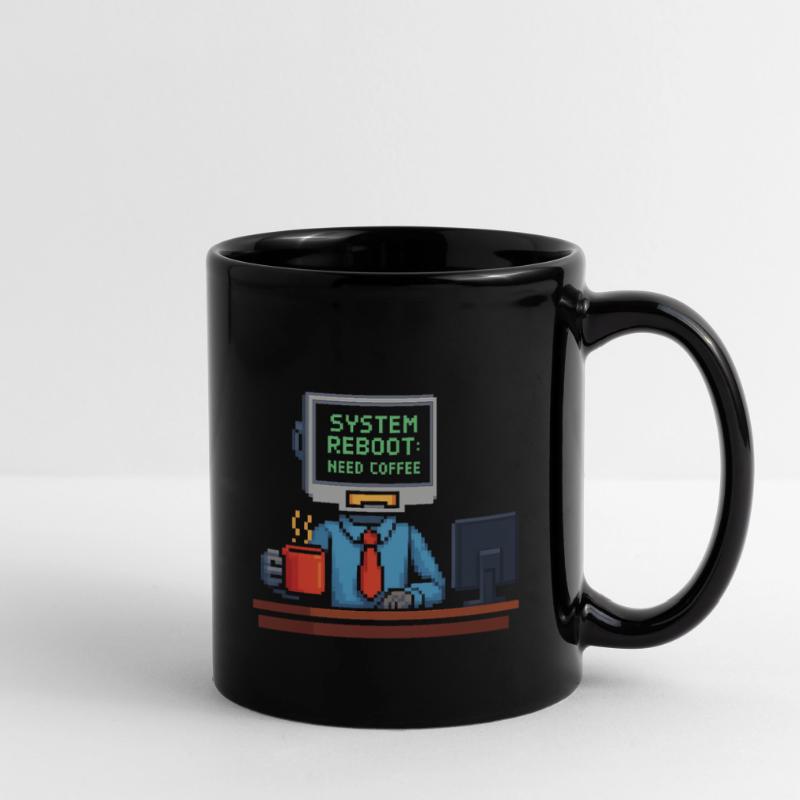 System Reboot Need Coffee Full Colour Mug