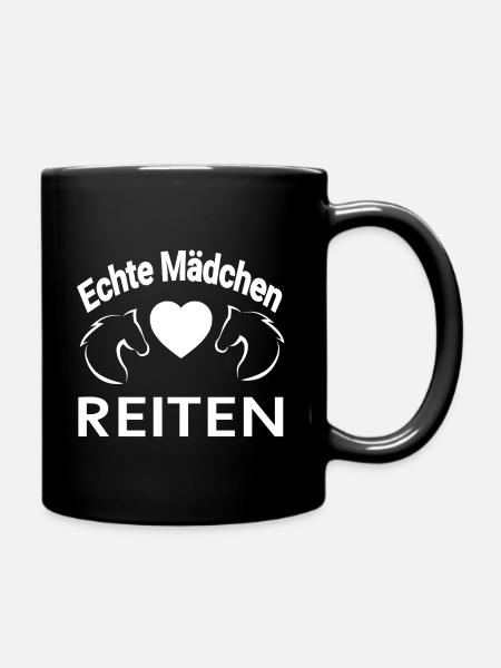 Pferde - Tasse einfarbig - Schwarz