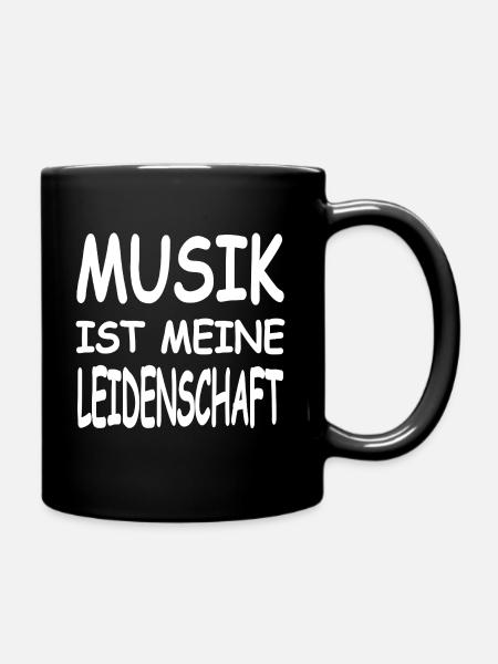 Musik - Tasse einfarbig - Schwarz