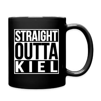 Straight Outta Kiel - Tasse einfarbig - Schwarz - Rechts