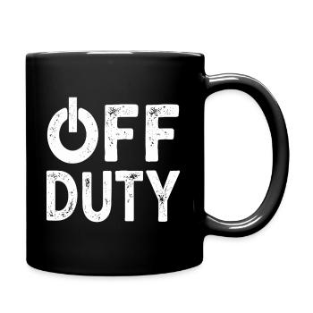 OFF DUTY Heure de fermeture Je ne suis pas en service - Mug uni - noir - Droite