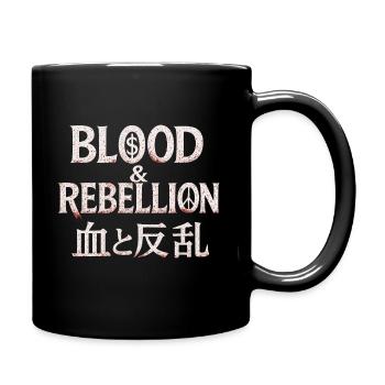 Glyphen 'Blut' und 'Rebellion' - Tasse einfarbig - Schwarz - Rechts