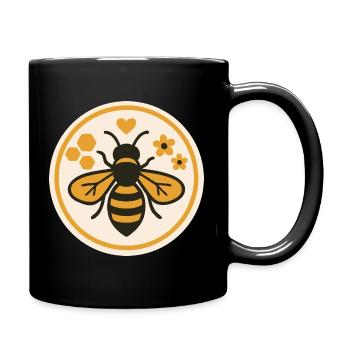 Save the Bees - Natur Bienenmotiv - Tasse einfarbig - Schwarz - Rechts