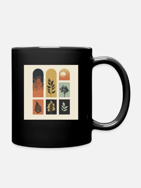 Grille des plantes d’automne - Mug uni - noir