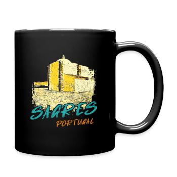 Sagres Algarve Chapel illustration - Full Colour Mug - black - Right