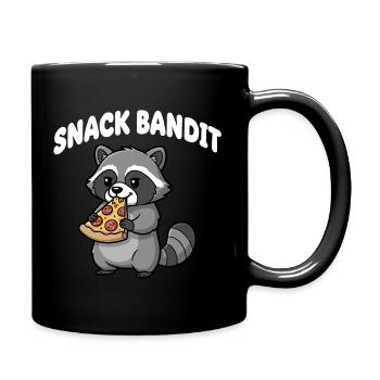 Snack Bandit Waschbär - Tasse einfarbig - Schwarz - Rechts