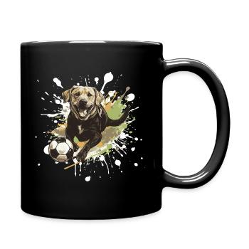 Labrador Chien Football Sports - Mug uni - noir - Droite