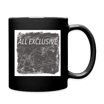 Alles exklusiv - Tasse einfarbig - Schwarz - Rechts
