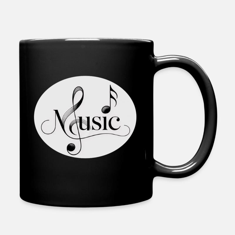 Police musicale avec ornement musical - Mug uni - noir