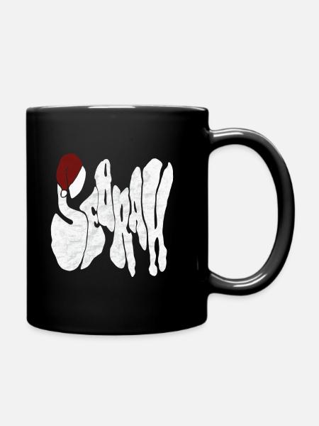 Savage "SEBRAH" Graffiti Font Marble - Full Colour Mug - black