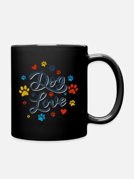 Hundeliebe Drehbuch - Tasse einfarbig - Schwarz