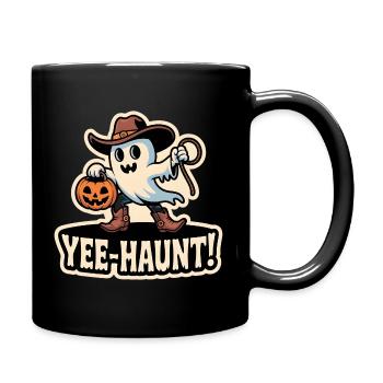 Cowboy Boo – Spooky Cute Halloween Ghost Lasso - Tasse einfarbig - Schwarz - Rechts