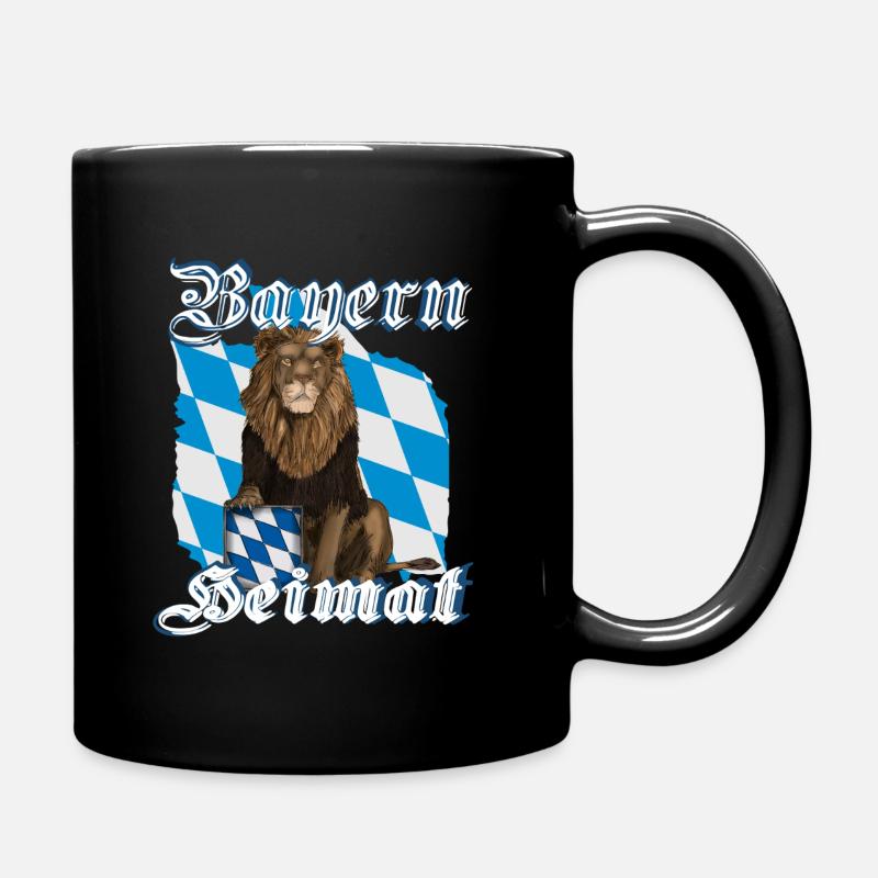 Bayern Heimat Löwe - Tasse einfarbig - Schwarz
