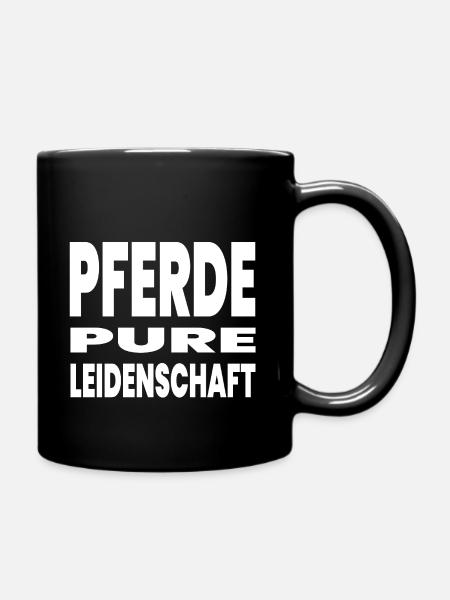 Pferde - Tasse einfarbig - Schwarz