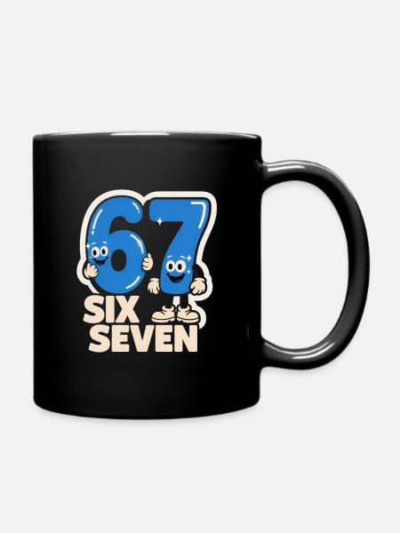 67 Six Seven 6 7 - Lustiges italienisches  - Tasse einfarbig - Schwarz