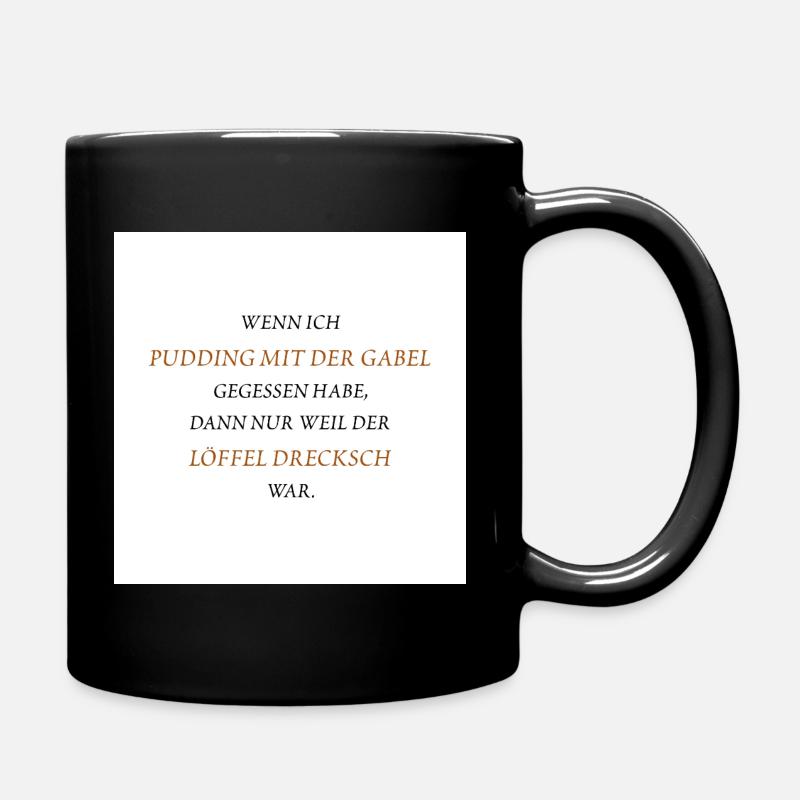 Pudding à la fourchette - Mug uni - noir