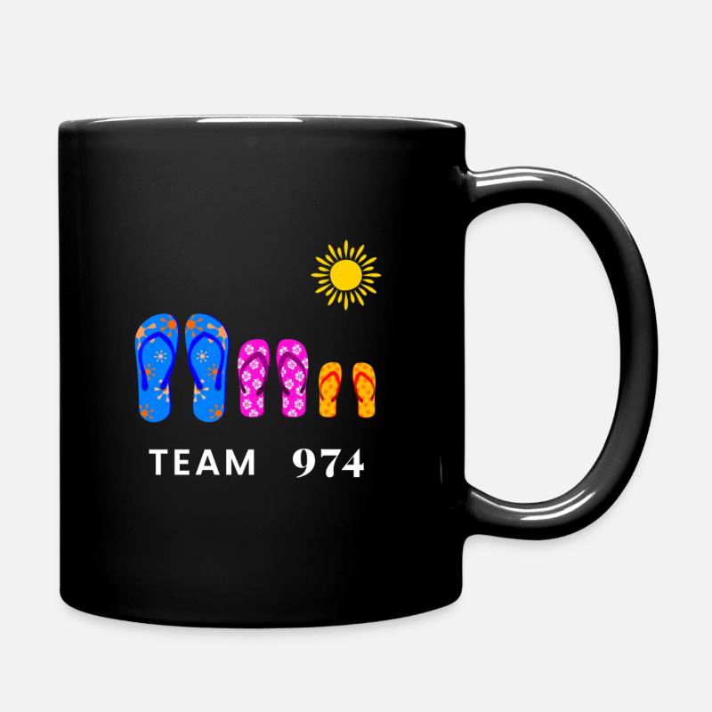 Team 974 savates Summer Sun - Full Colour Mug - black