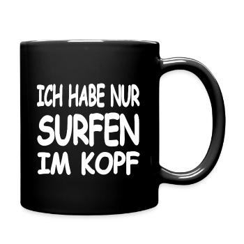 Surfing - Full Colour Mug - black - Right