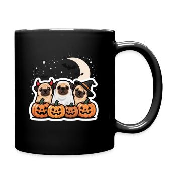 Happy Halloween Pug Costume Cute Cute - Full Colour Mug - black - Right