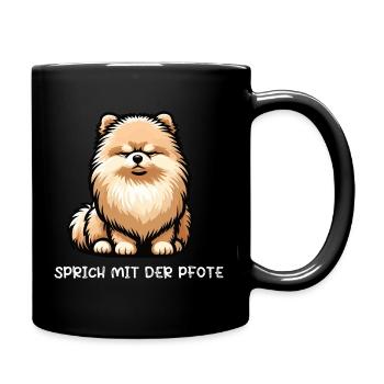 Talk to your paw Pomeranian Pomeranian Pomeranian Pomeranian Spitz - Full Colour Mug - black - Right