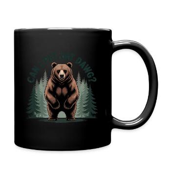 Can I pet dat Dawg? - Funny Bear T-Shirt - Full Colour Mug - black - Right