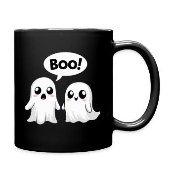 Halloween Niedliche Boo-Geister - Tasse einfarbig - Schwarz - Rechts