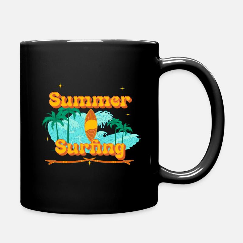 Surfing - Tasse einfarbig - Schwarz