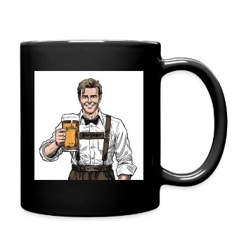 Bierjager im Lederhosen - Tasse einfarbig - Schwarz - Rechts