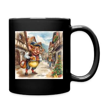 Gobelin au marché de Noël - Mug uni - noir - Droite