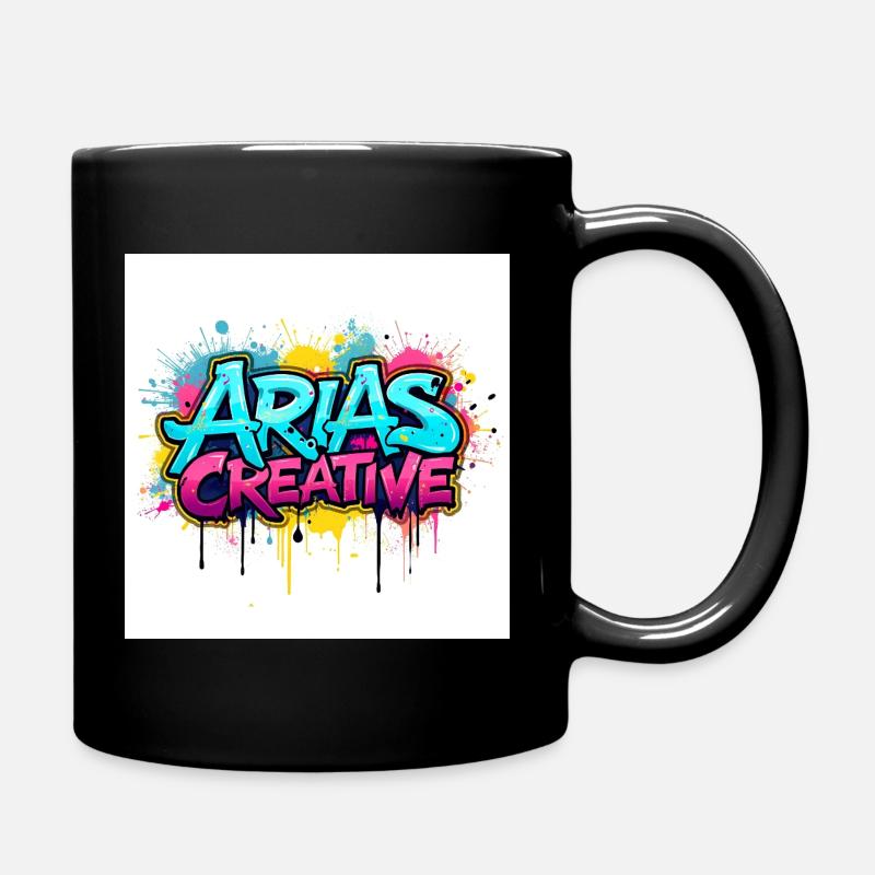 Aris Creative Graffiti-Logo - Tasse einfarbig - Schwarz