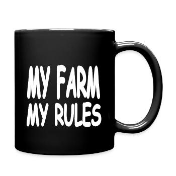 Ferme - Mug uni - noir - Droite