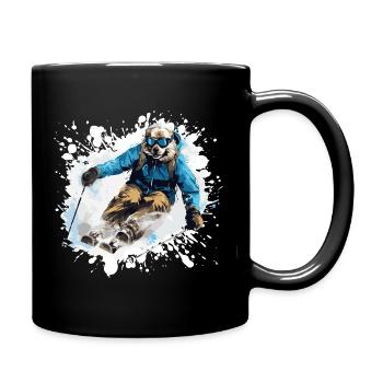 Kangal Dog Ski Skiing - Full Colour Mug - black - Right